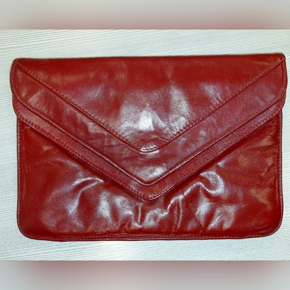 GIMBEL BROTHERS LEATHER CLUTCH - Picture 1 of 10